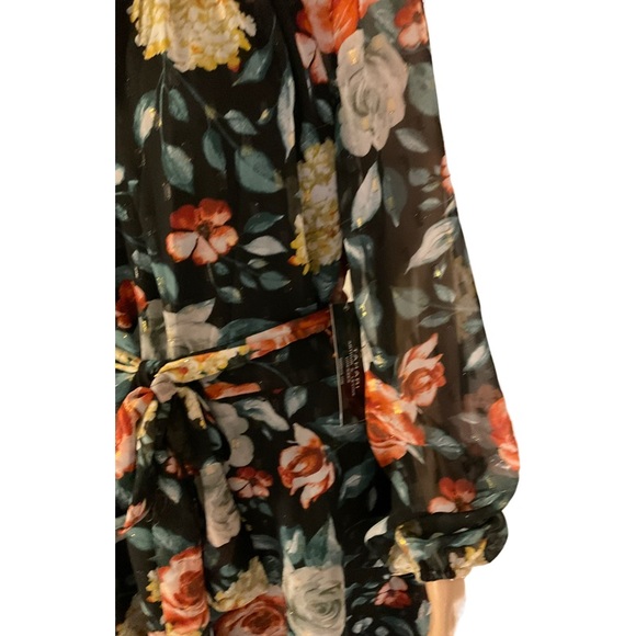 Tahari ASL Fit and Flare Long Sleeved Midi Dress size 12 - Picture 5 of 14